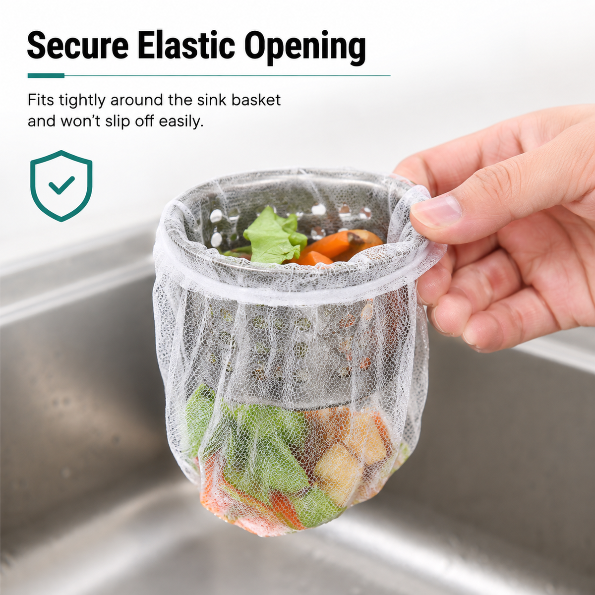How to use sink filter mesh bags