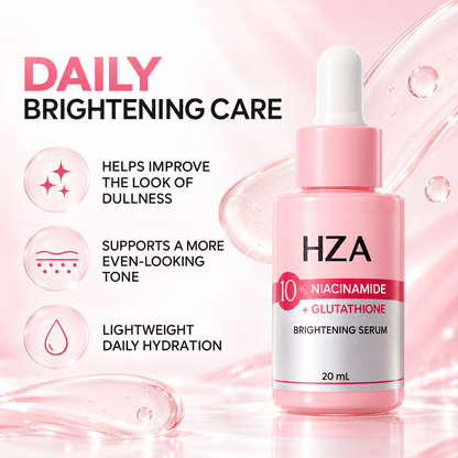 HZA 10% Niacinamide + Glutathione Brightening Serum – 20 mL