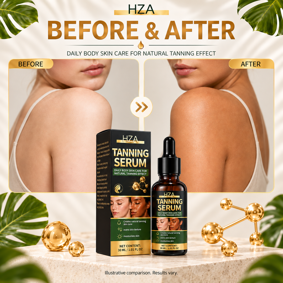 HZA Body Tanning Serum – 30 mL
