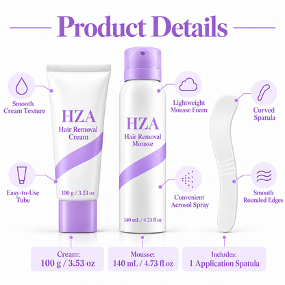 Gentle Body Hair Removal Cream & Mousse Kit