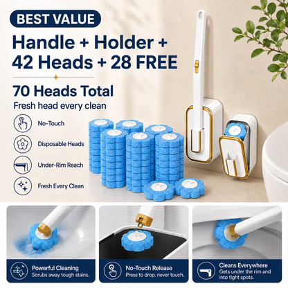 Wall-Mounted Disposable Toilet Scrubber Set