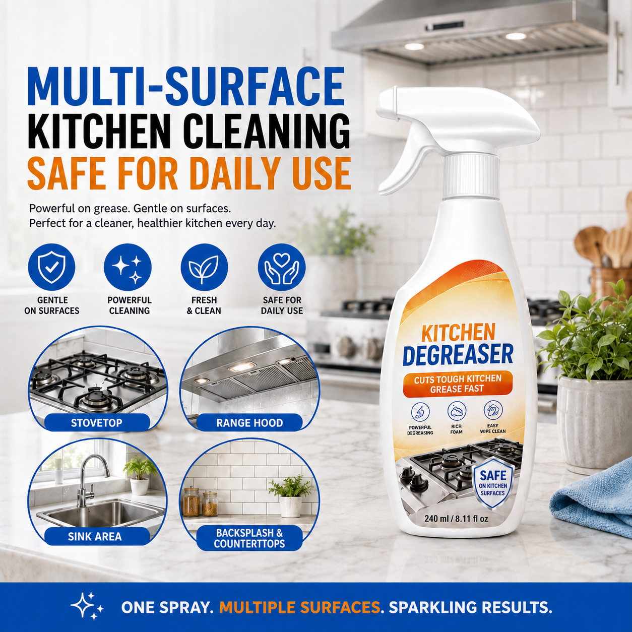 Multi-Surface Cleaning Spray | Powerful All Purpose Home Cleaner