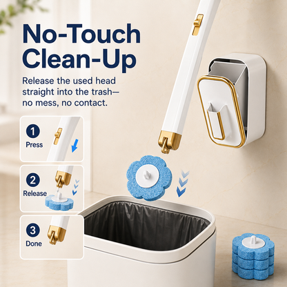 Wall-Mounted Disposable Toilet Scrubber Set