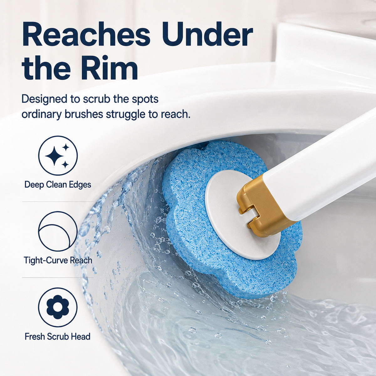 Wall-Mounted Disposable Toilet Scrubber Set